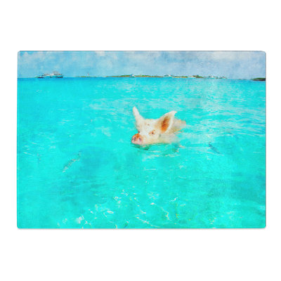Swimming Pig Chopping Board