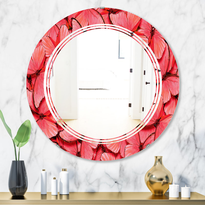 Miroir mural sans cadre triple c papillons artisanat americana, 31,5 po x 31,5 po