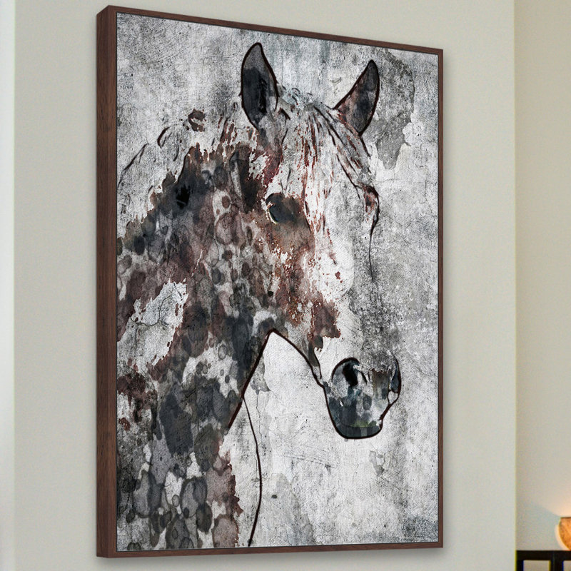 « ranche cheval » par irena orlov floater, reproduction d’art sur toile encadrée, H 36 po x l 24 po x P 1,5 po