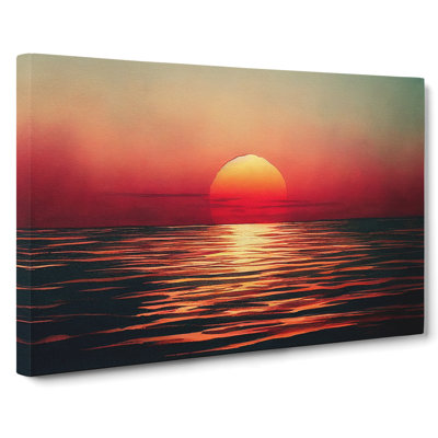Magnetic Sunset Seascape - Wrapped Canvas Print