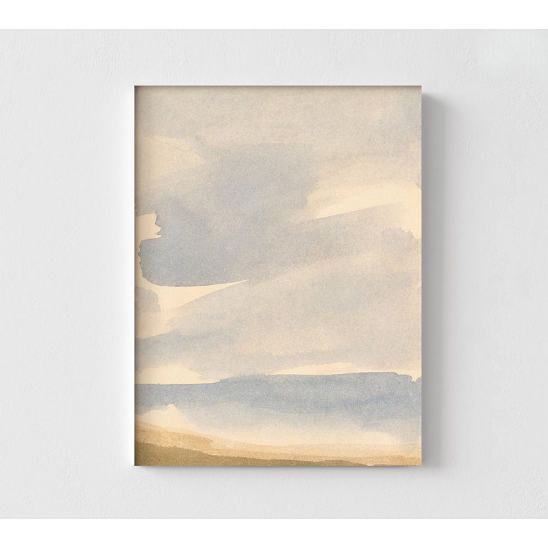 «Pastel Watercolor Sky Print», art mural encadré paysage, tons de pastel, impressions sur toile, aquarelle, ciel clair, art mural encadré