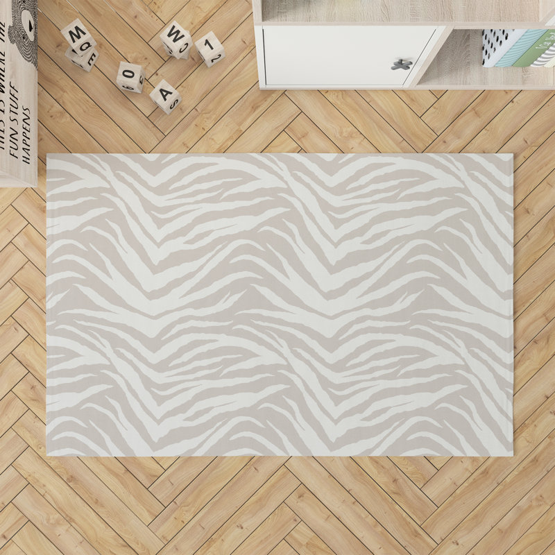 Tapis de jeu Zebra Patch, Rectangle 4pi x 6 pi, Taupe