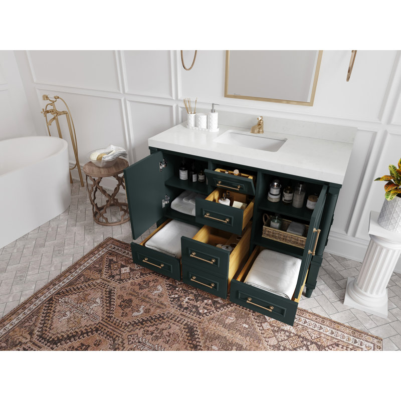 Meuble-lavabo l 48 po x P 22 po x H 36 po Aberdeen, Calacatta Laza
