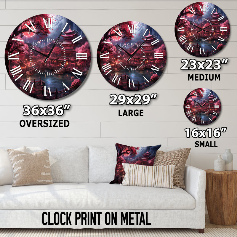 Horloge murale japonaise au pays du Samouraï III, Surdimensionné