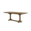 Table à tréteaux Almond, hauteur de comptoir, extensible de 84 po à 114 po, largeur de 44 po, hauteur de 36 po, parquets géométriques, placages, 230,5 lb