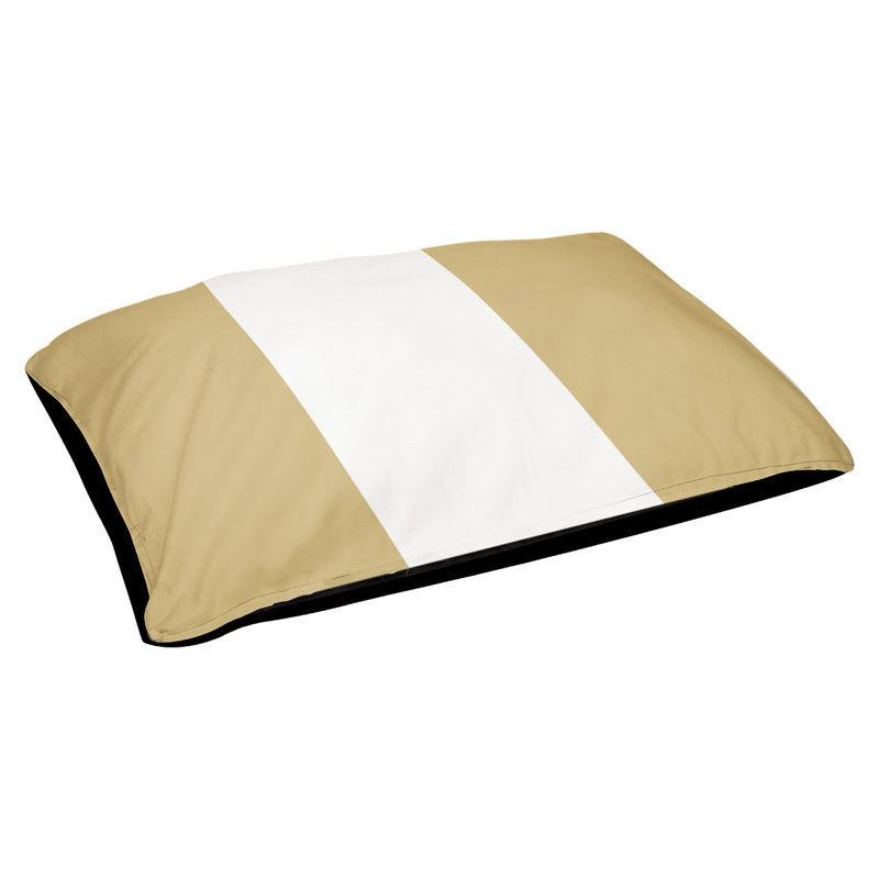 Coussin d'extérieur pour chien Florida Tribe, Doré / blanc / doré, Grand (l 50 po x P 40 po x H 7 po)