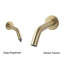 Gold Wall Mount Touchless Faucet & Soap Dispenser for Commercial Toilets