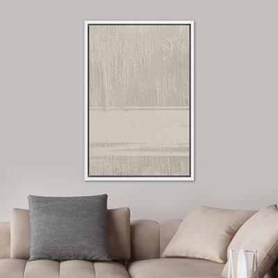 Minimal paysage gris brun clair rustique couleur bloc champ abstrait formes minimaliste contemporain nordique décoration murale sur toile