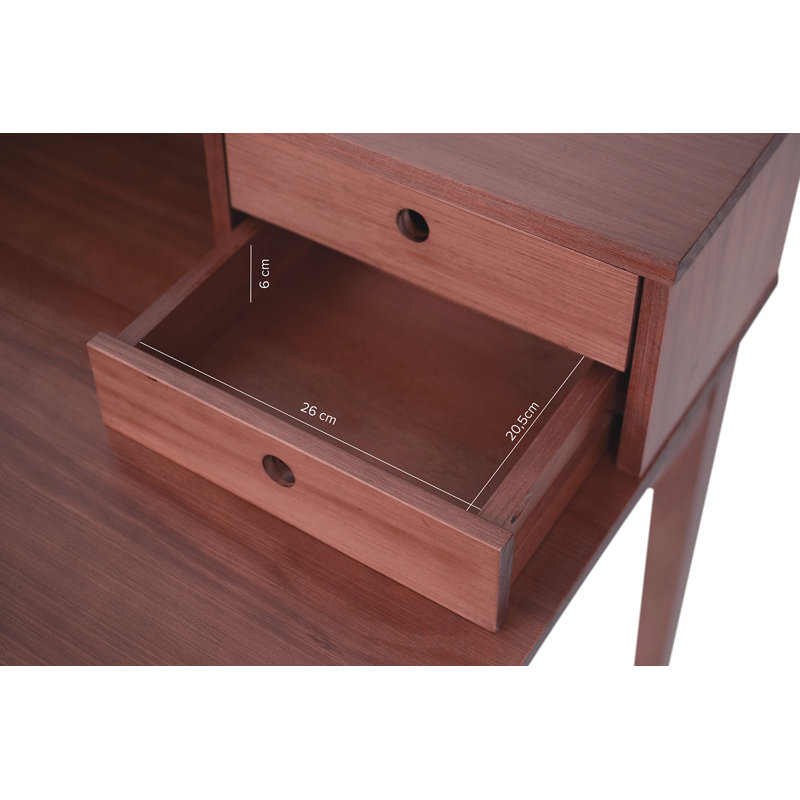 Woodmore Solid Wood Writing Desk, Cherry brown, Cherry brown