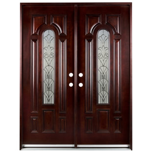 80'' Paneled Wood Front Entry Doors