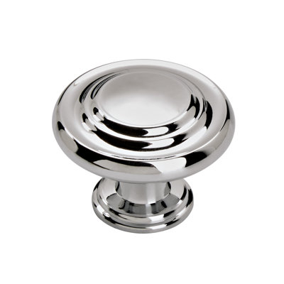 Inspirations 1-5/16 inch (33mm) Diameter Polished Chrome Cabinet Knob - 10 Pack