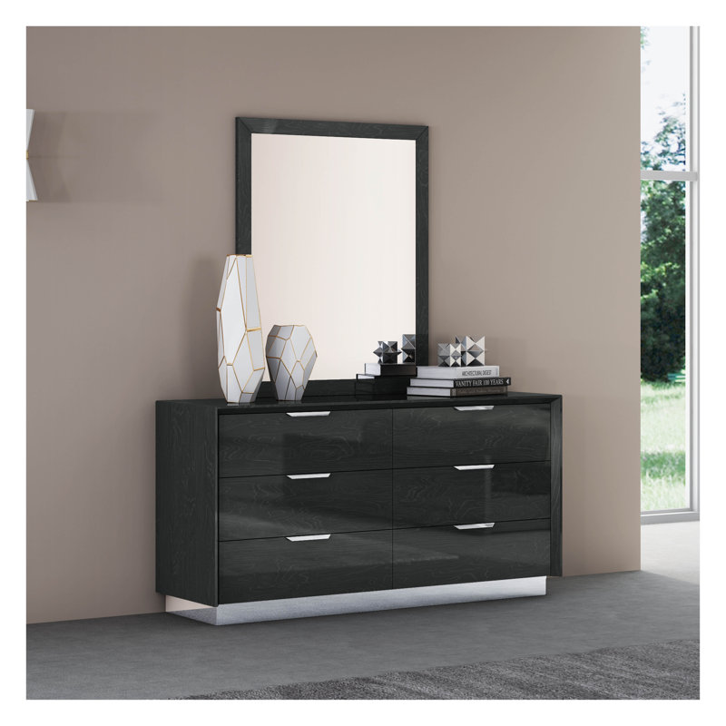 Aspinwall 63'' W 6 - Drawer Dresser, Gray