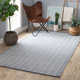 Bare Blue Handwoven Cotton Rug