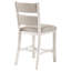 De 2 chaises à hauteur de comptoir de style moderne avec structure et siège rembourré texturé gris