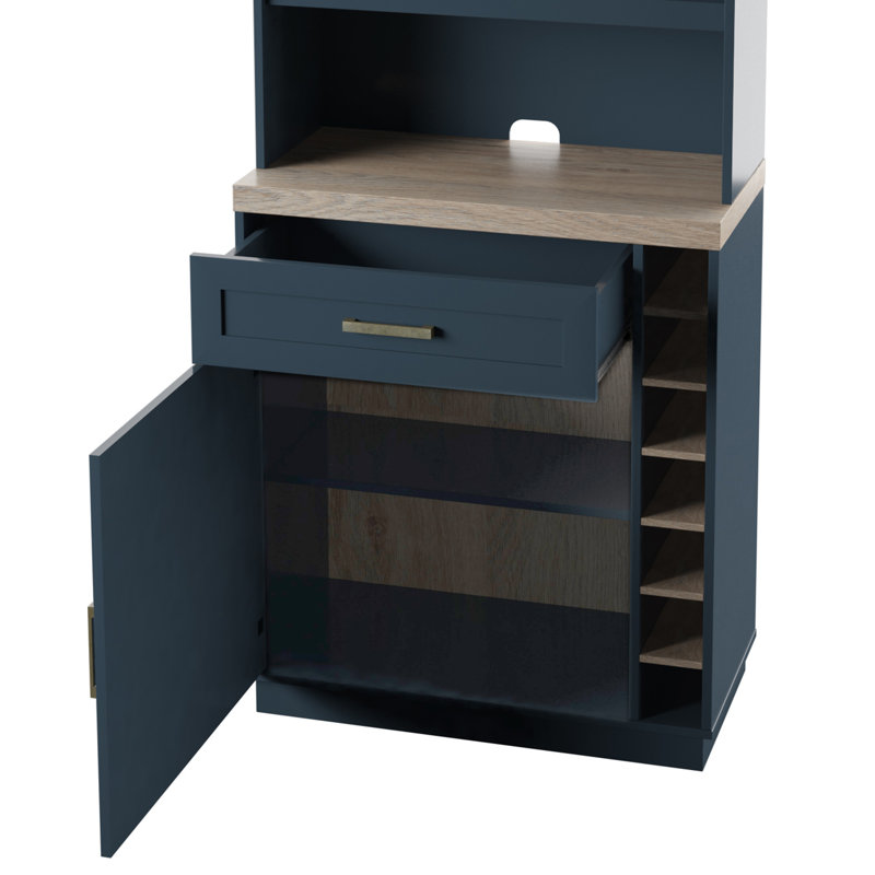 Witney Sideboard with Bar Hutch, Fontana Blue