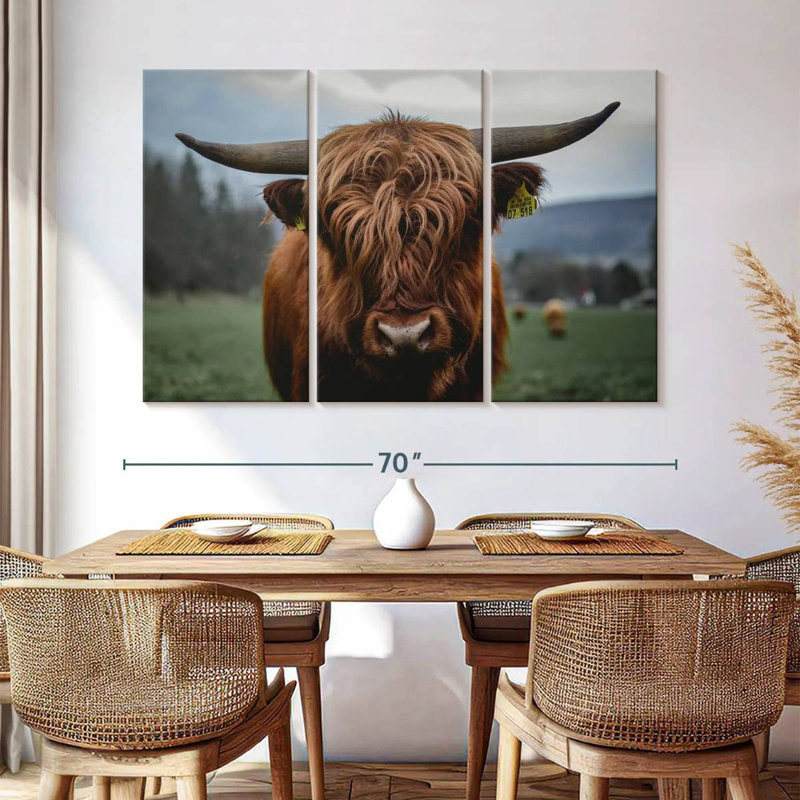 German Highland Cow, 42" H x 65" W