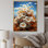 «Daisy Gardens» blanc et jaune - art mural marguerites