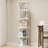 Rotating Bookshelf, 3 Tier Round Revolving Bookcase with Special Visible Partition Storage, 360° Display Spinning Small Bookshelf Tower Book Shelf Organizer for Bedroom-1631222717-1631222719