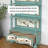 Painted solid wood bookcase