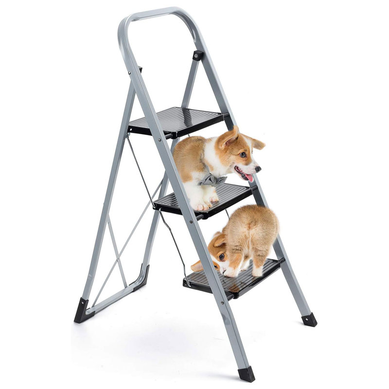 3 - Step Steel Lightweight Folding Step Ladder