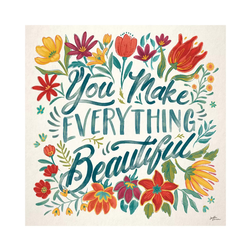 Happy Thoughts V 1 Piece Wrapped Canvas Painting, 93.98 cm H x 93.98 cm W x 3.175 cm D