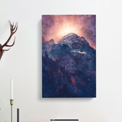 Glowing Mountain In Banff Canada - Wrapped Canvas