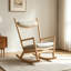 Chaise berçante en bois massif