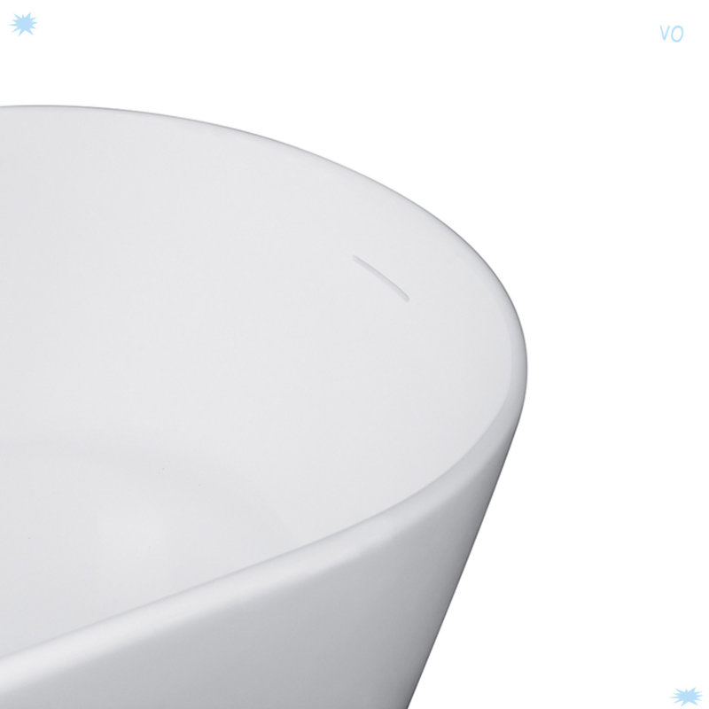 Baignoire de trempage à surface solide de 67 pouces avec trop-plein pour salle de bain