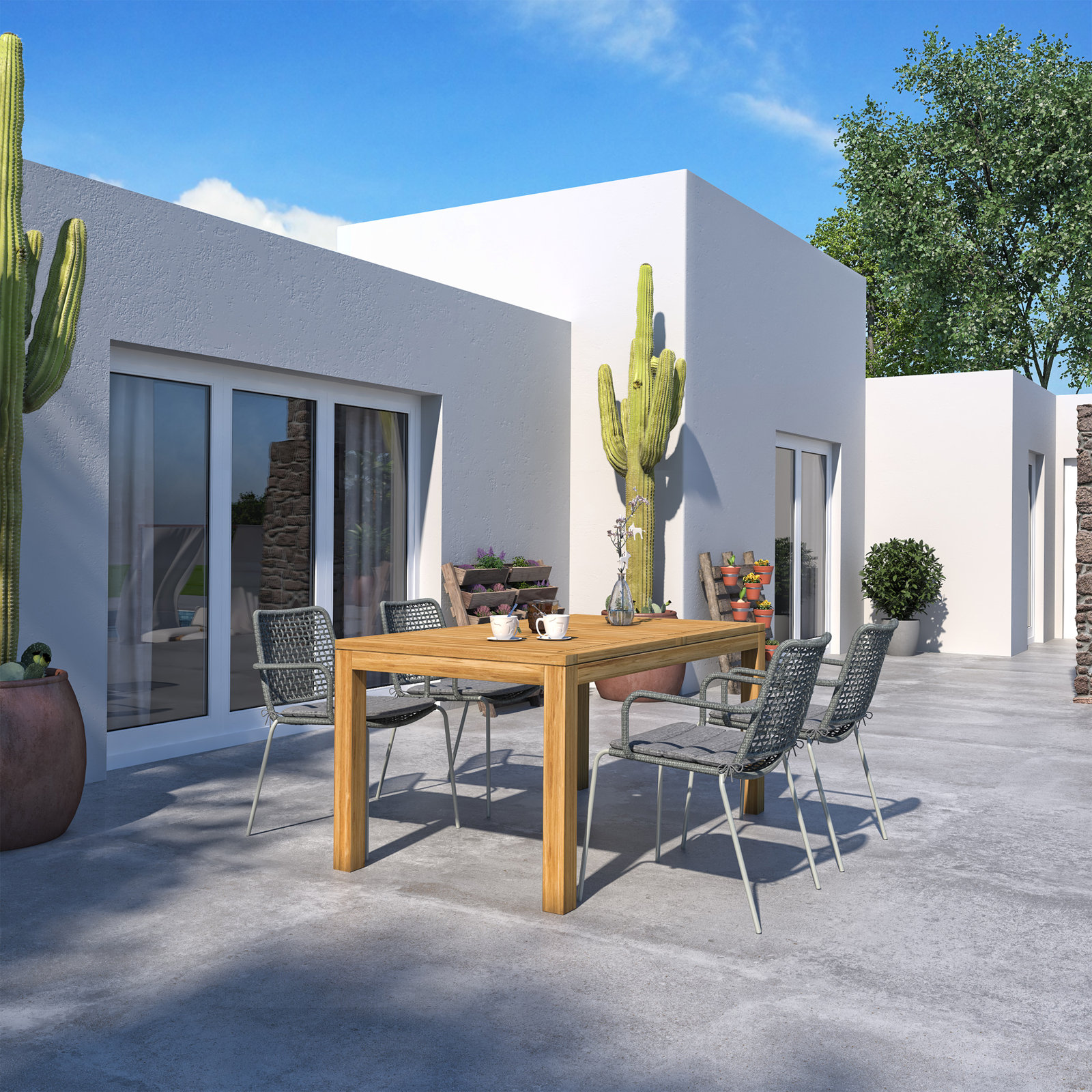 Alyisa 63'' Outdoor Patio Table