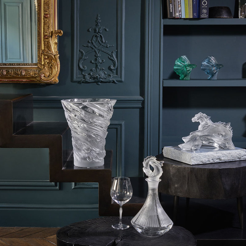 Poissons Crystal Whiskey Decanter