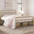 Aylena Vintage Metal Bed Frame with Diamond Pattern Headboard-495075735-503304933