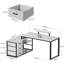 L-Shaped Metal Base Computer Desk-706460216-706460219