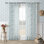 Rideaux pour le salon Chambre à coucher 2 panneaux semi-diaphanes avec pattes arrière à motif olive style campagne boho