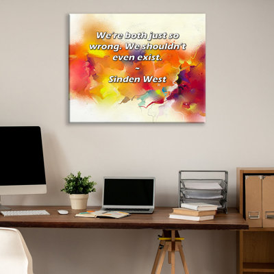 Astoria Grand Gallery Wrapped Canvas By Sinden West: "We’re both just so wrong. We shouldn’t even exi