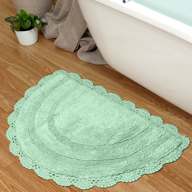 Tapis pour salle de bain Crouseville, Vert clair