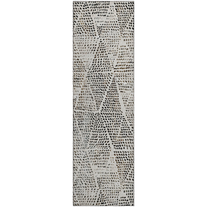 Premium Machine Washable Cerrito AMF591 Ivory Rug, Runner 2'3" x 7'6"