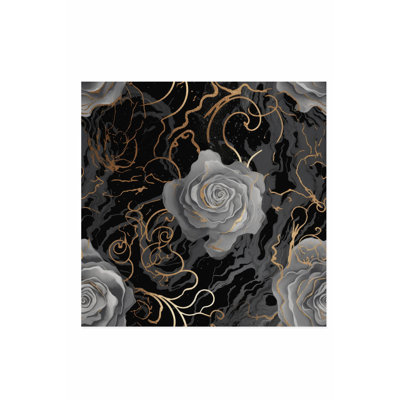 «Floral Luxe Rose Symphony VI», reproduction d'art moderne sans cadre
