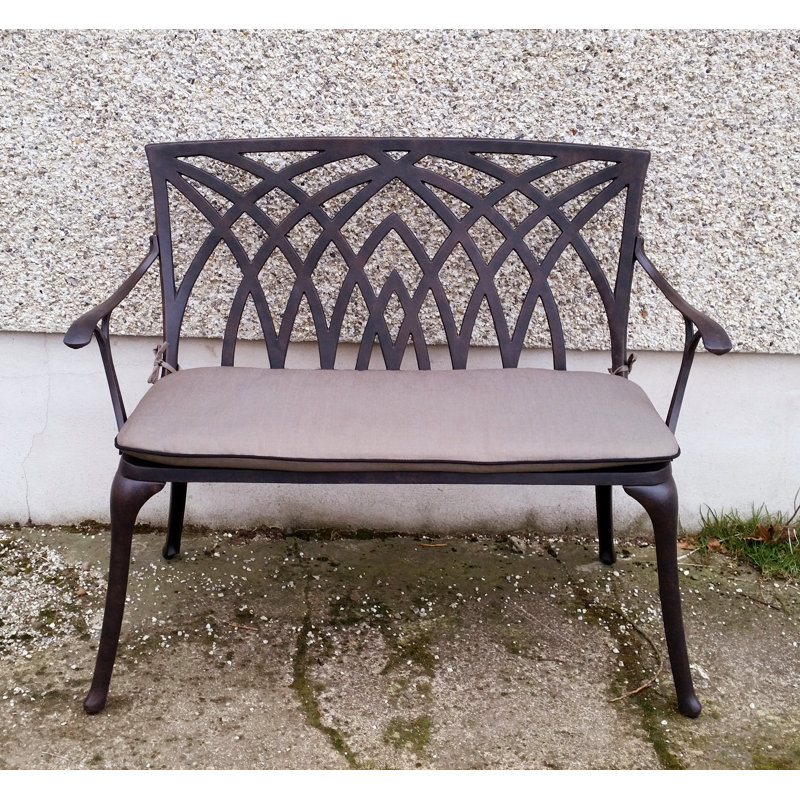 Ryne Powder Coated Aluminium Garden Bench, Bronze
