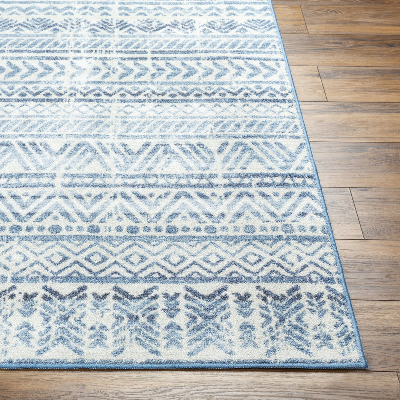 Dimattia Light Silver Machine Washable Area Rug, Rectangle 8'10" x 11'9"