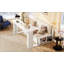 Grand lit de jour avec bureau amovible, tiroirs de rangement et table d'appoint hydraulique pour des espaces de vie multifonctionnels-449418975-449418969