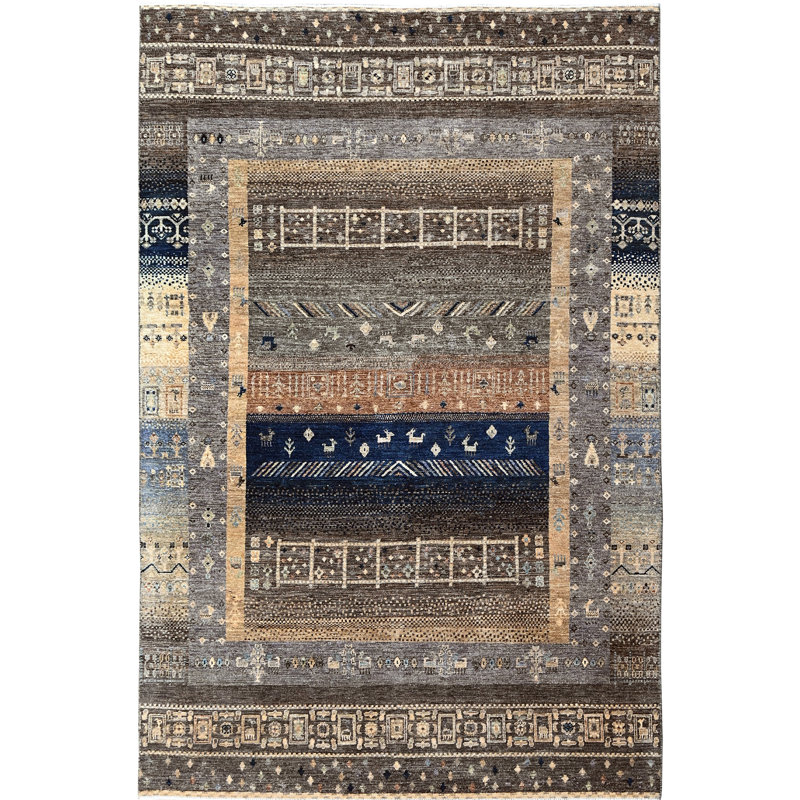 One-of-a-Kind Wool Area Rug Grey