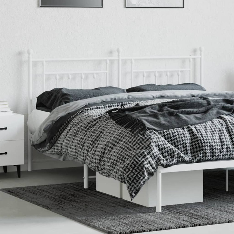 Vidaxl Metal Replace Headboard, Super King - 180 x 200 cm, White