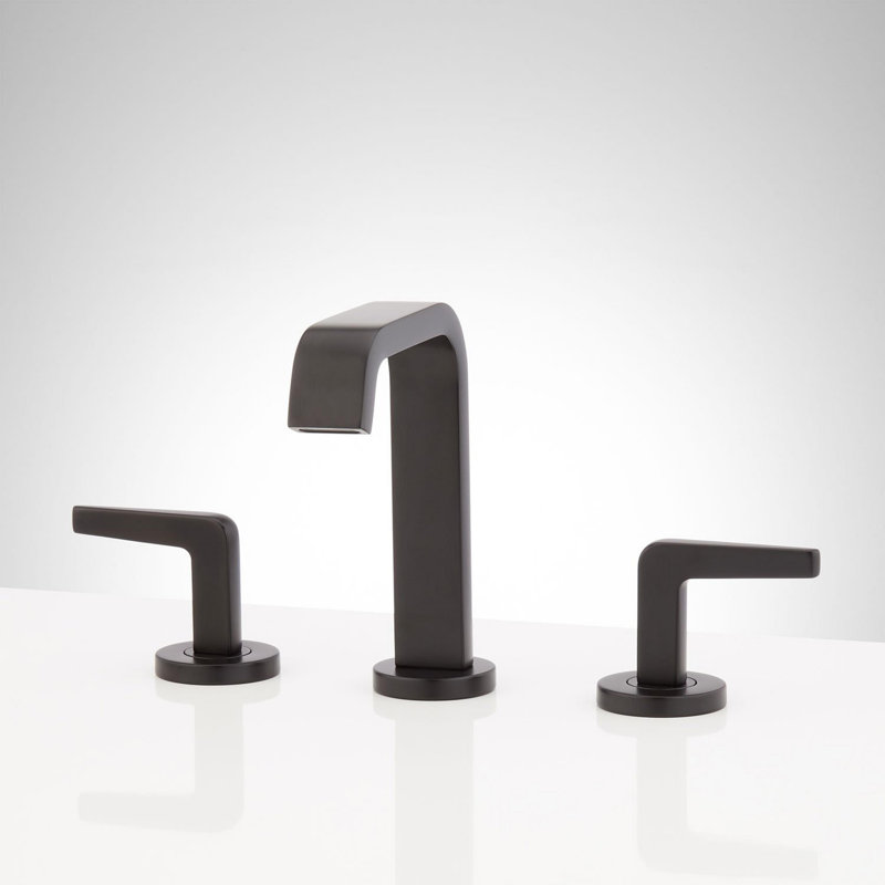 Drea 1.2 GPM Widespread Bathroom Faucet, Matte Black
