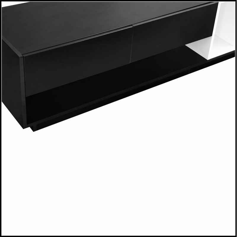Sleek and Sturdy TV Stand with Compact Design, Ideal for 80 Inch TVs and Multi-Functional Storage Solutions, Black