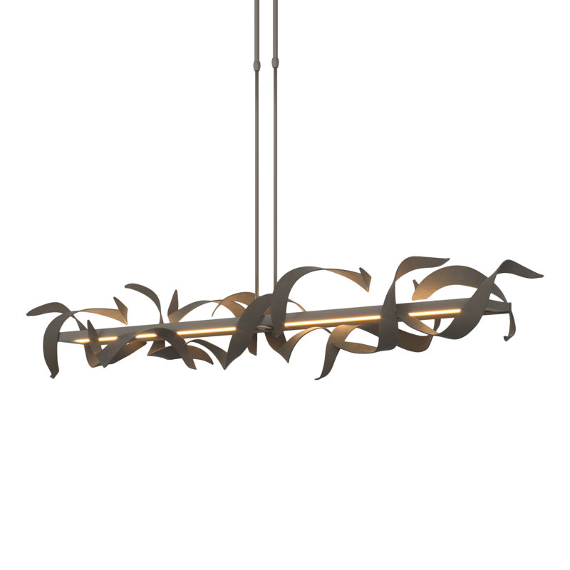 Folio Kitchen Island Linear LED Pendant, Dark Smoke
