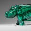 Genuine Polished Malachite Hippo Carving (2.6 lbs)-1808807966