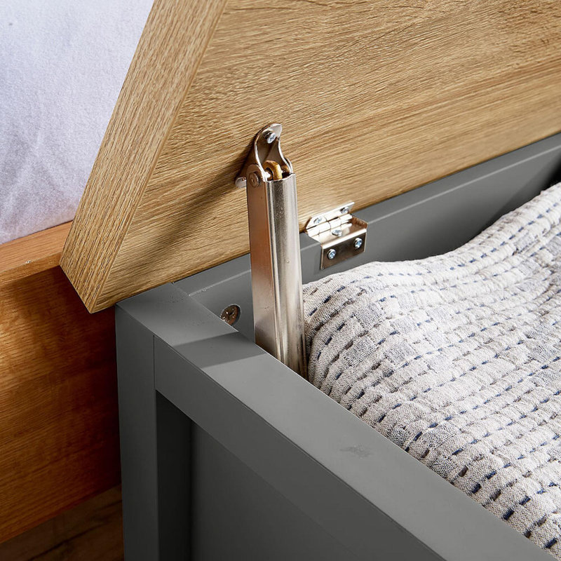 Spratt Storage Ottoman Bench Chest, Graphite/Oak