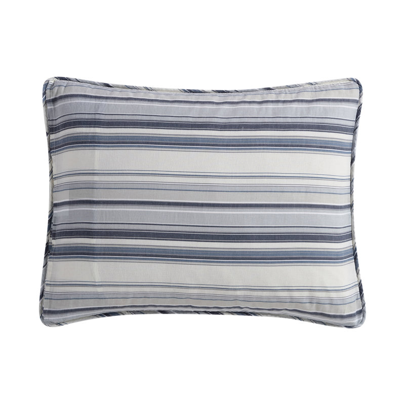 Fresno Blue Cotton Reversible Full Quilt Set with Pillow Cover