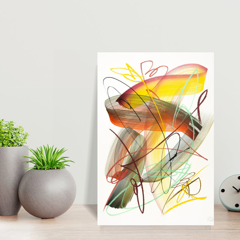 Art contemporain contemporain abstrait, H 18 po x l 12 po