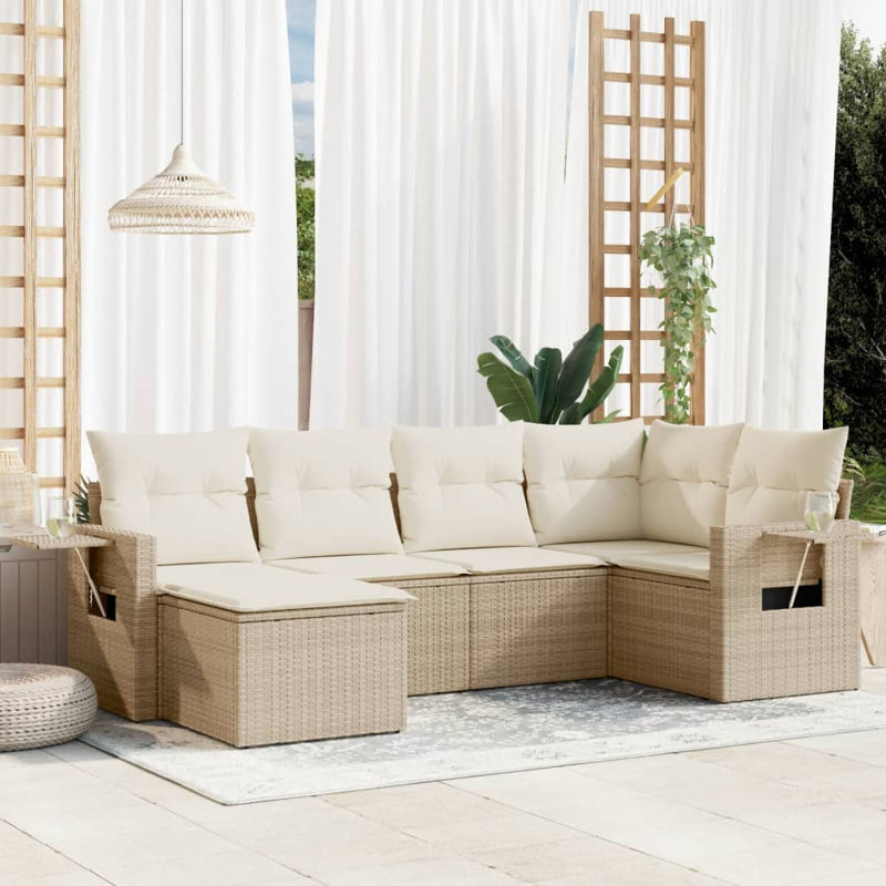 Ensemble de canapé de jardin Vidaxl beige